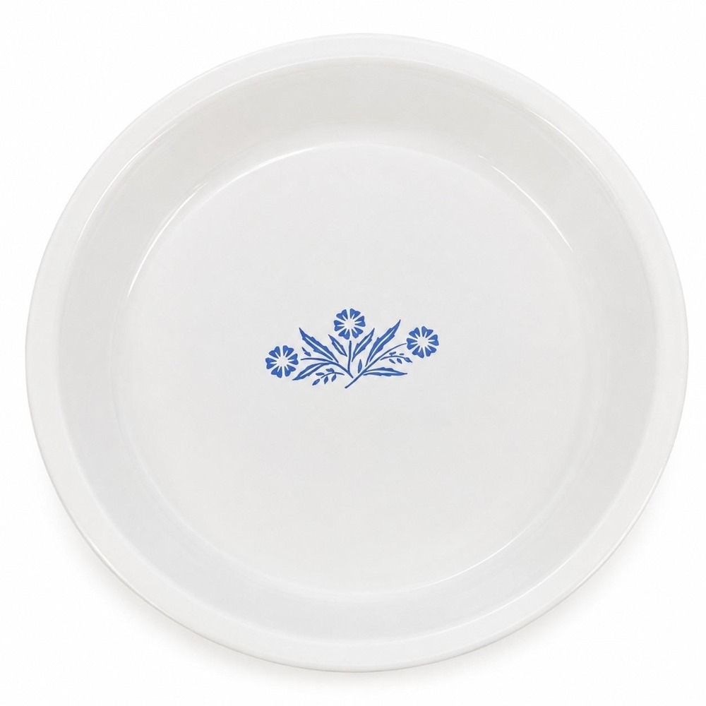 Vintage Corning Ware Blue Cornflower P-309 9" Pie Plate Baking Dish USA